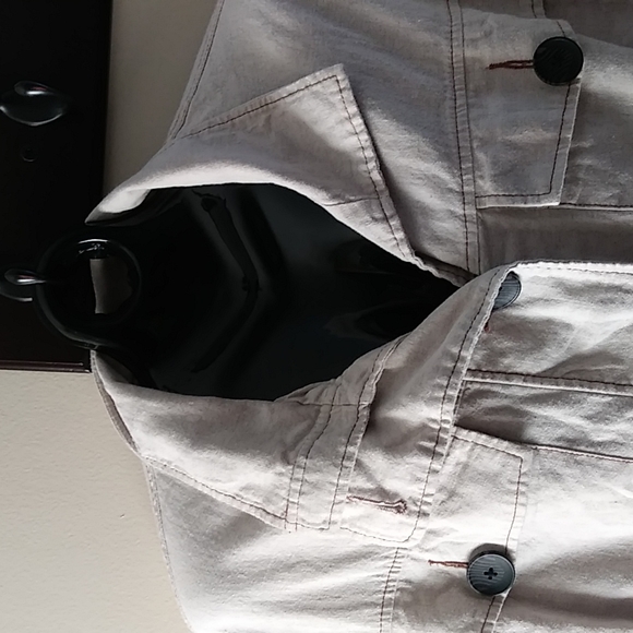 Asos Linen Parka Utility Oversized Jacket Women's Sz 6 - Picture 3 of 13